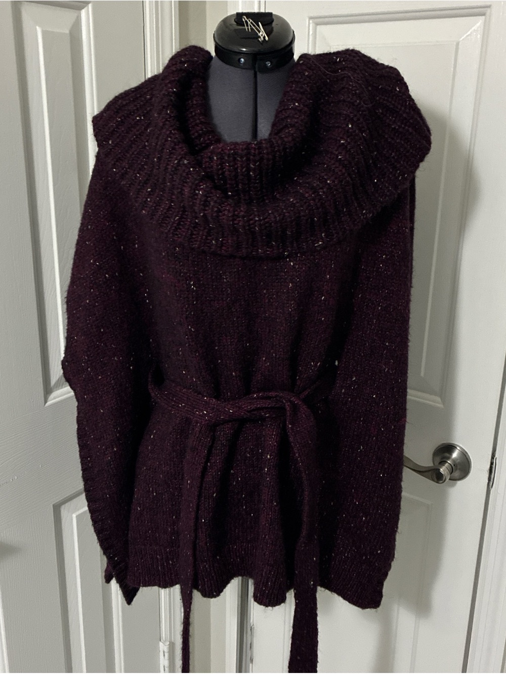 Purple oversized tunic sweater